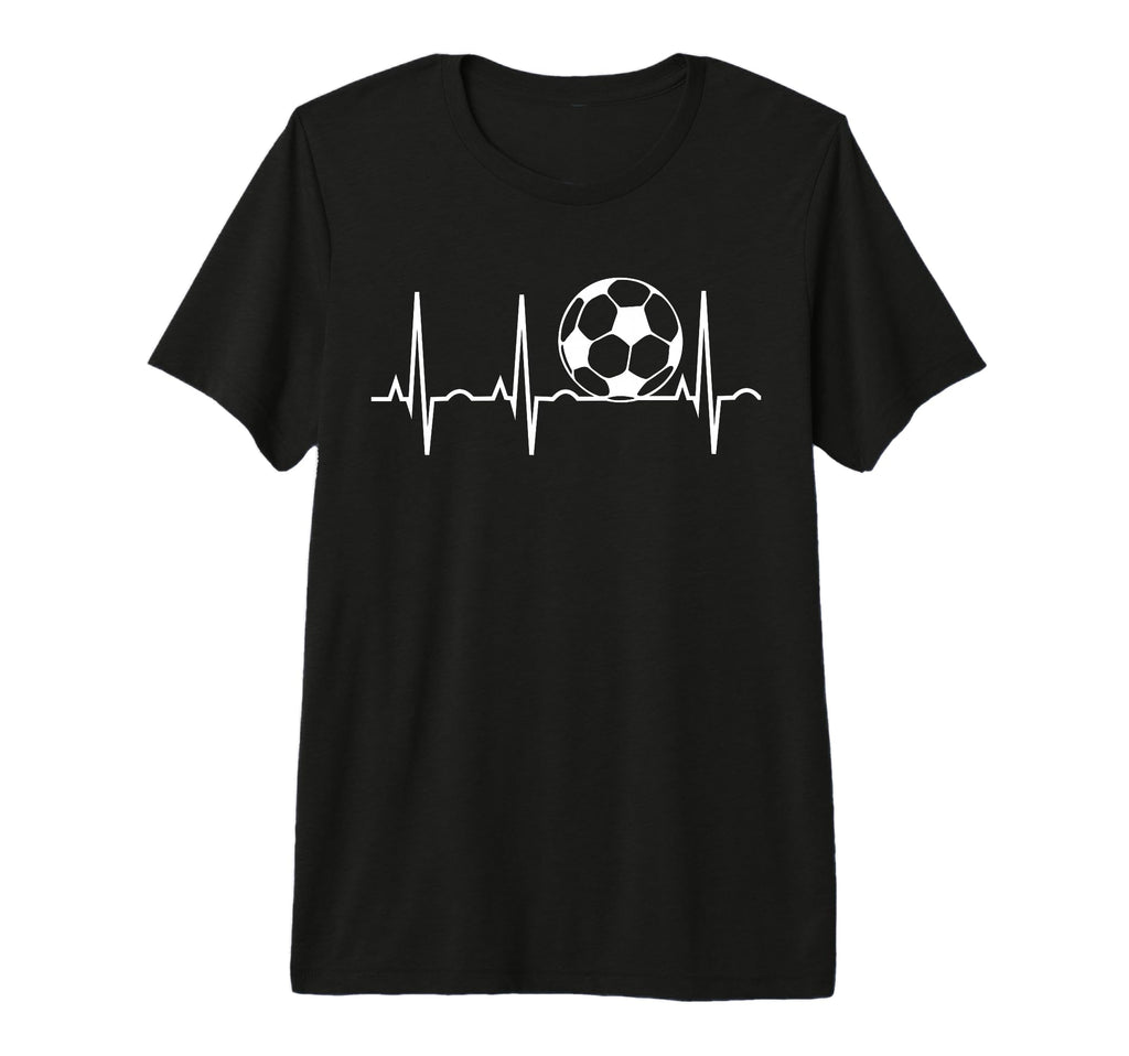 Soccer Heartbeat Soccer Ball T-Shirt - Casual Everyday Wear Men Women