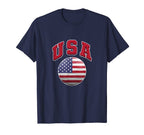 Flag And Colors Usa Soccer Fans T-Shirt - Aesthetic Graphic for Adults