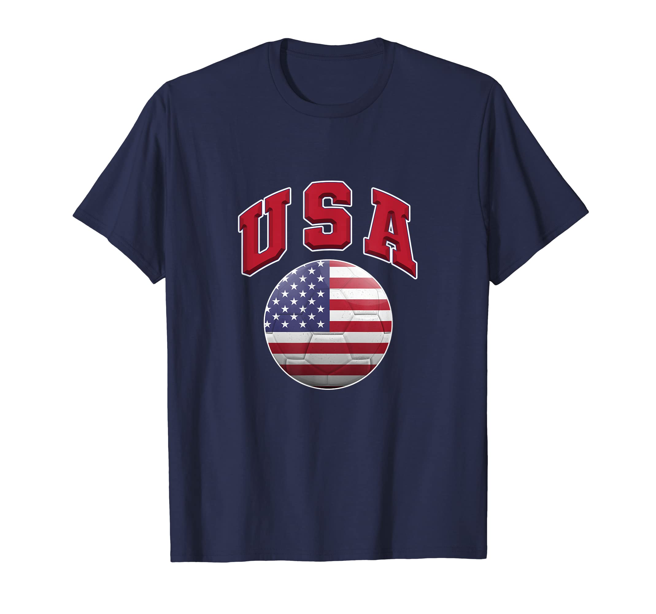 Flag And Colors Usa Soccer Fans T-Shirt - Aesthetic Graphic for Adults
