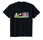 T Rex Kicks Ball Triceratops Goalie T-Shirt - Unique Graphic Men Women