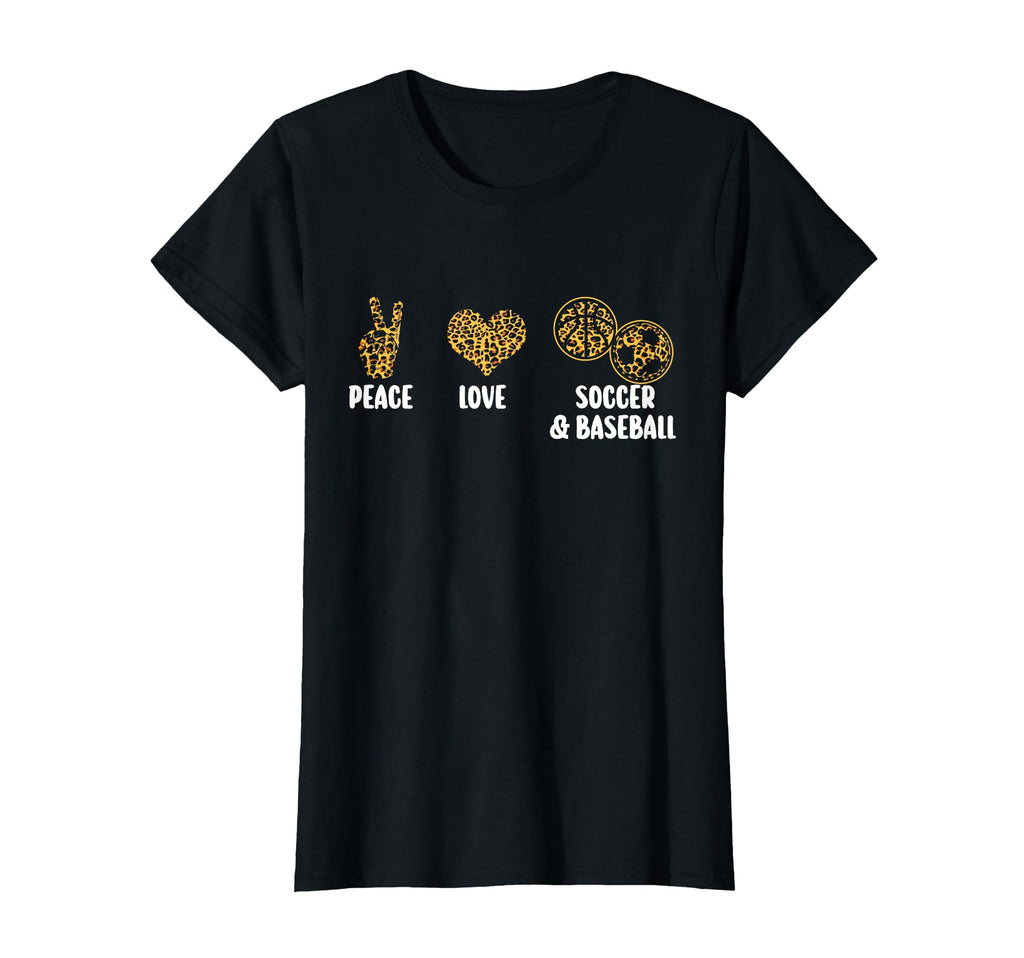 Peace Love Soccer Basketball T-Shirt - Minimalist Print Men Women