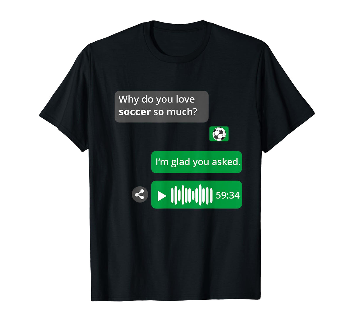 Soccer Love Chat Memes Soccer Player T-Shirt - Graphic Print Men Women