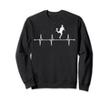 Soccer Player Heartbeat Soccer Sweatshirt - Casual Everyday Wear Unisex