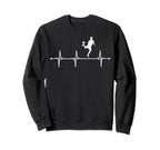 Soccer Player Heartbeat Soccer Sweatshirt - Casual Everyday Wear Unisex