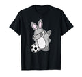Dab Easter Bunny Rabbit Soccer T-Shirt - Minimalist Print Men Women