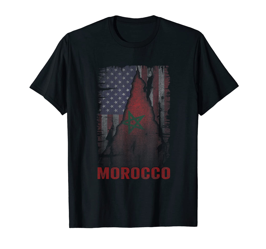 Moorish American Morocco Flag Moroccan T-Shirt - Unique Graphic Men Women