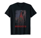 Moorish American Morocco Flag Moroccan T-Shirt - Unique Graphic Men Women