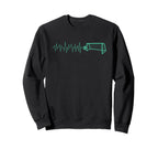 Funny Soccer Heartbeat Ecg Sweatshirt - Minimalist Print Men Women