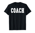 Coach Bold Lettering Halloween T-Shirt - Aesthetic Graphic for Adults