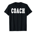 Coach Bold Lettering Halloween T-Shirt - Aesthetic Graphic for Adults