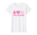 Peace Love Soccer Soccer Player Soccer T-Shirt - Custom Art Print Unisex