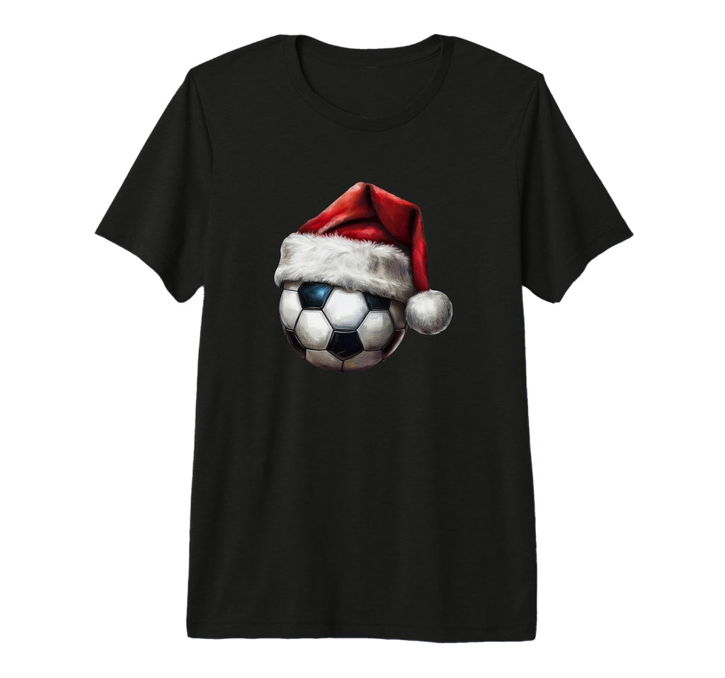 Soccer Ball Santa Hat Family T-Shirt - Streetwear Style for Adults