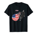 Usa Flag Football Player World Game T-Shirt - Minimalist Print Men Women