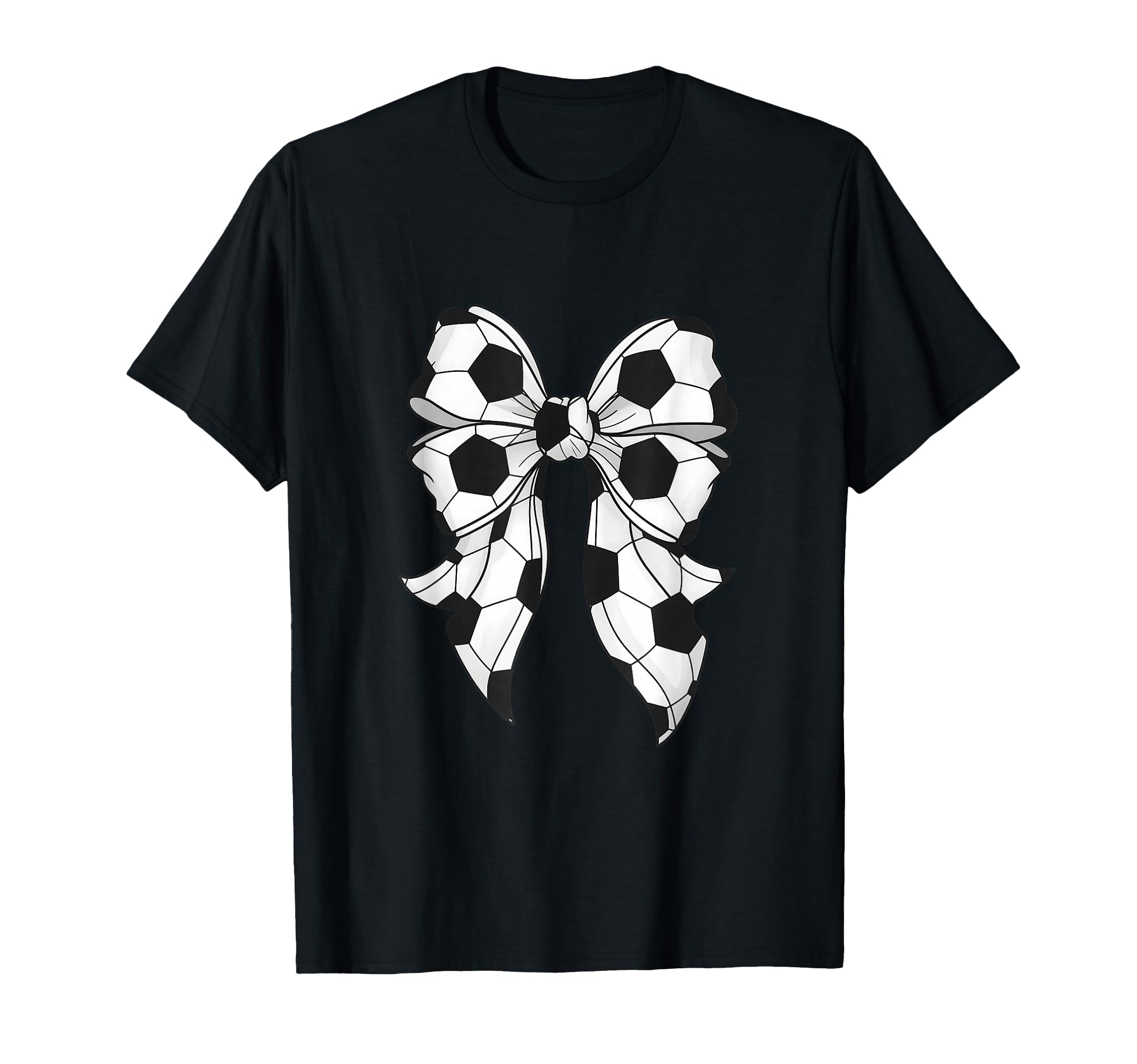 Soccer Coquette Bow Soccer Mama Mom T-Shirt - Novelty Apparel Unisex