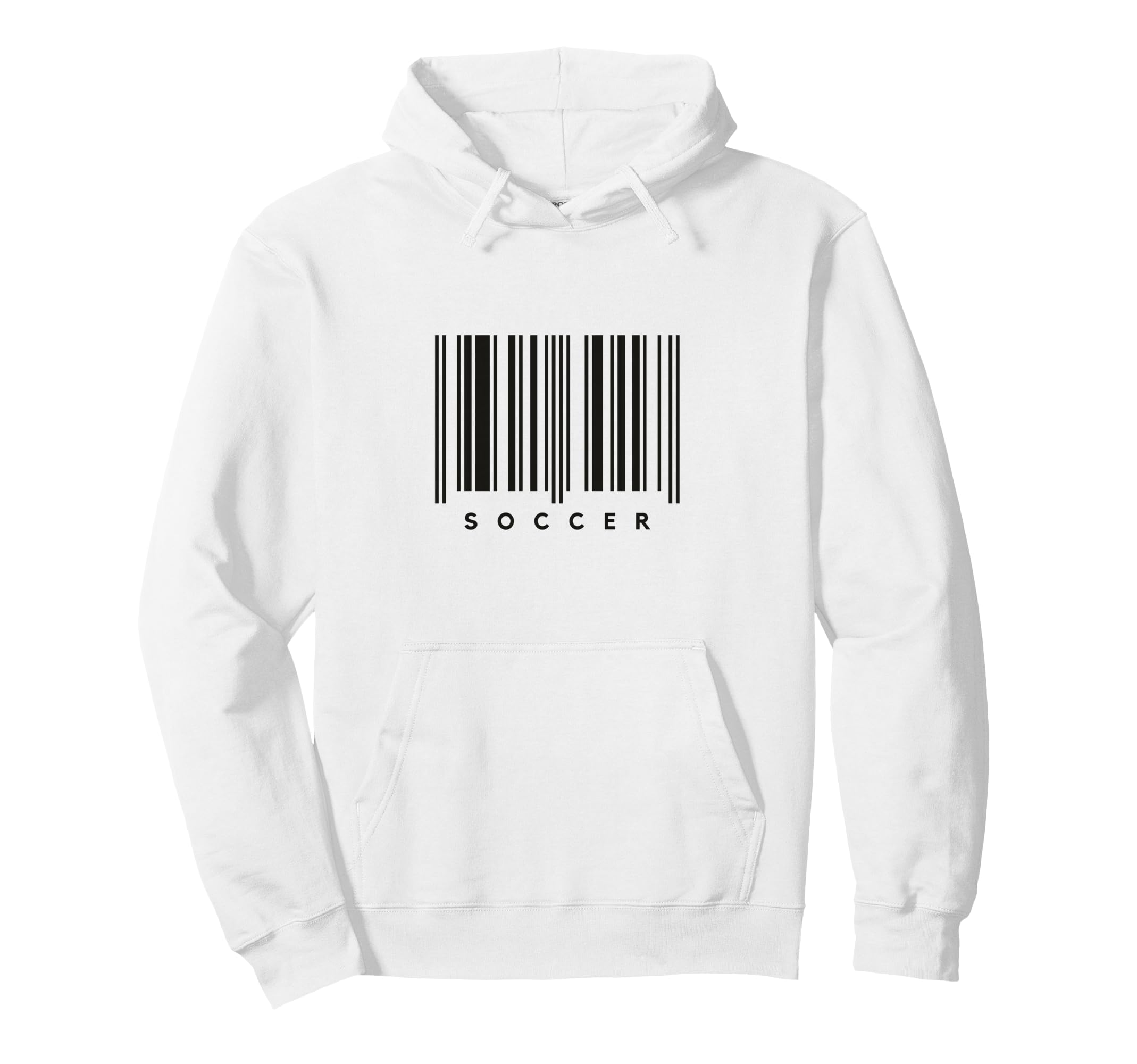 Soccer Barcode Futbol Player Hoodie - Casual Everyday Wear Unisex