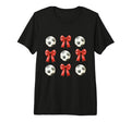 Soccer Mom Red Coquette Bow Tri Blend T-Shirt - Graphic Print Unisex