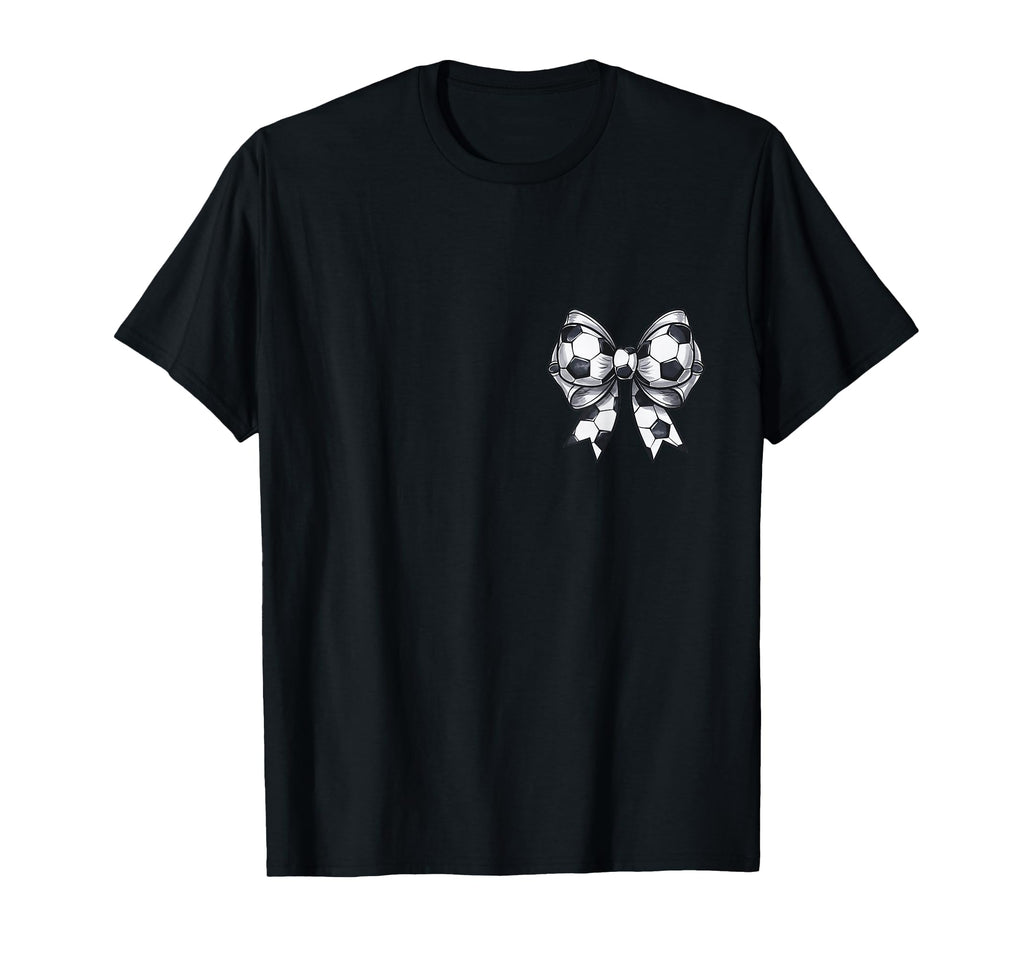 Soccer Mama Coquette Bow Front Back Game T-Shirt - Trendy Graphic Unisex