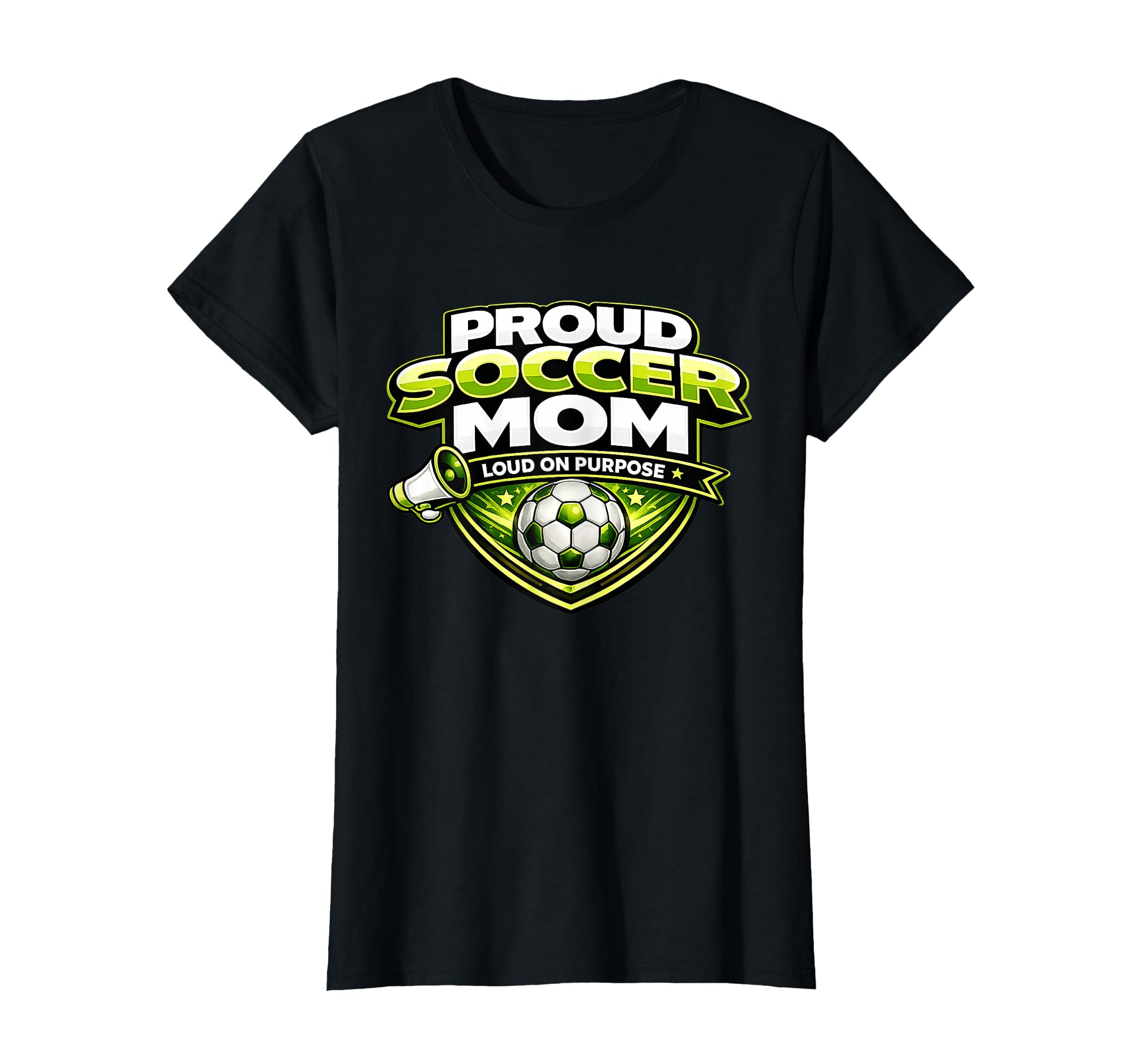 Soccer Mom Proud Loud Funny Mothers T-Shirt - Fun Novelty Design for Adults