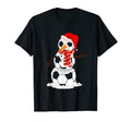 Soccer Snowman Players Fans And T-Shirt - Casual Everyday Wear Men Women