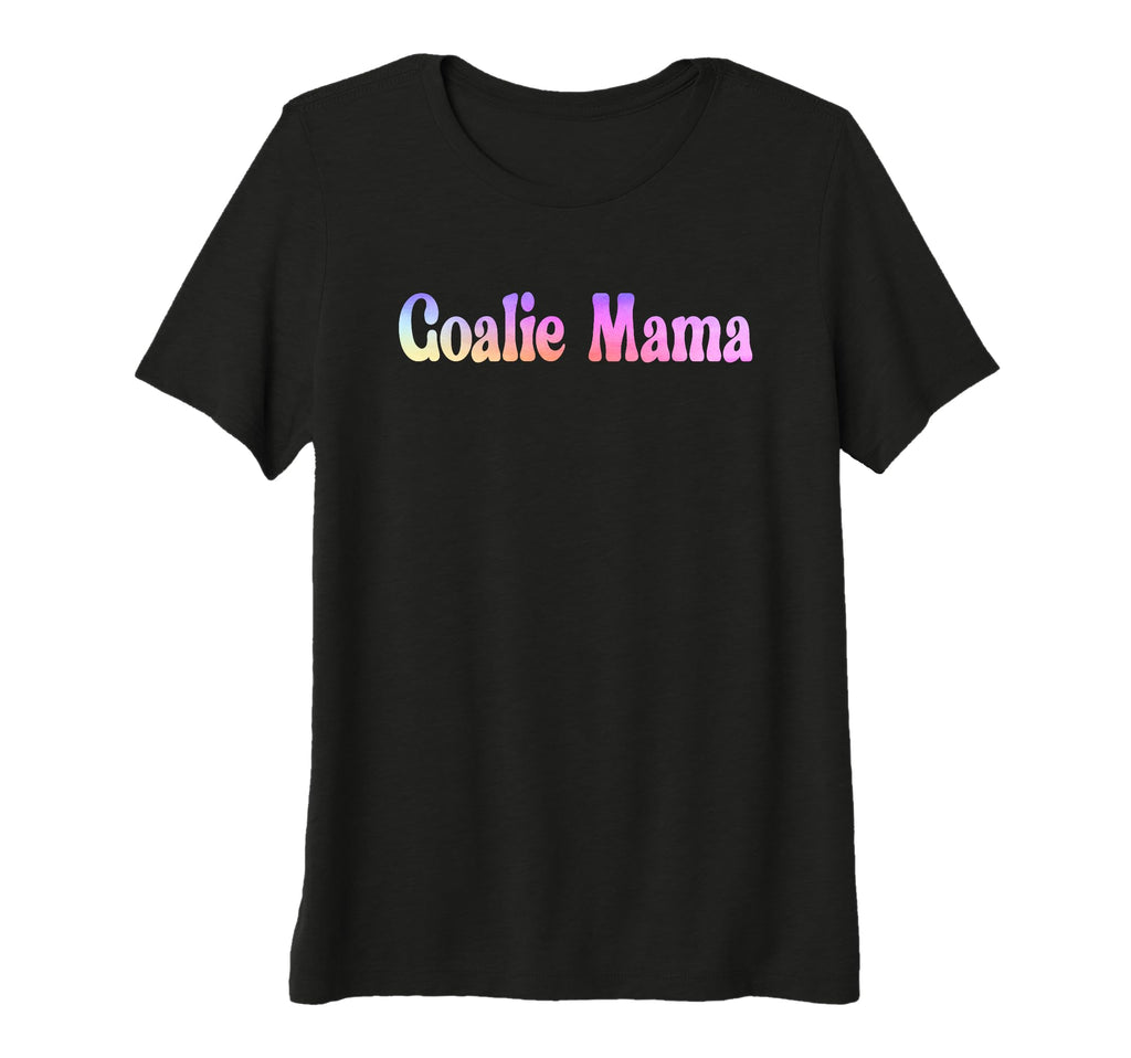 Womens Goalie Mama Goalie Mom Lacrosse T-Shirt - Custom Art Print Unisex