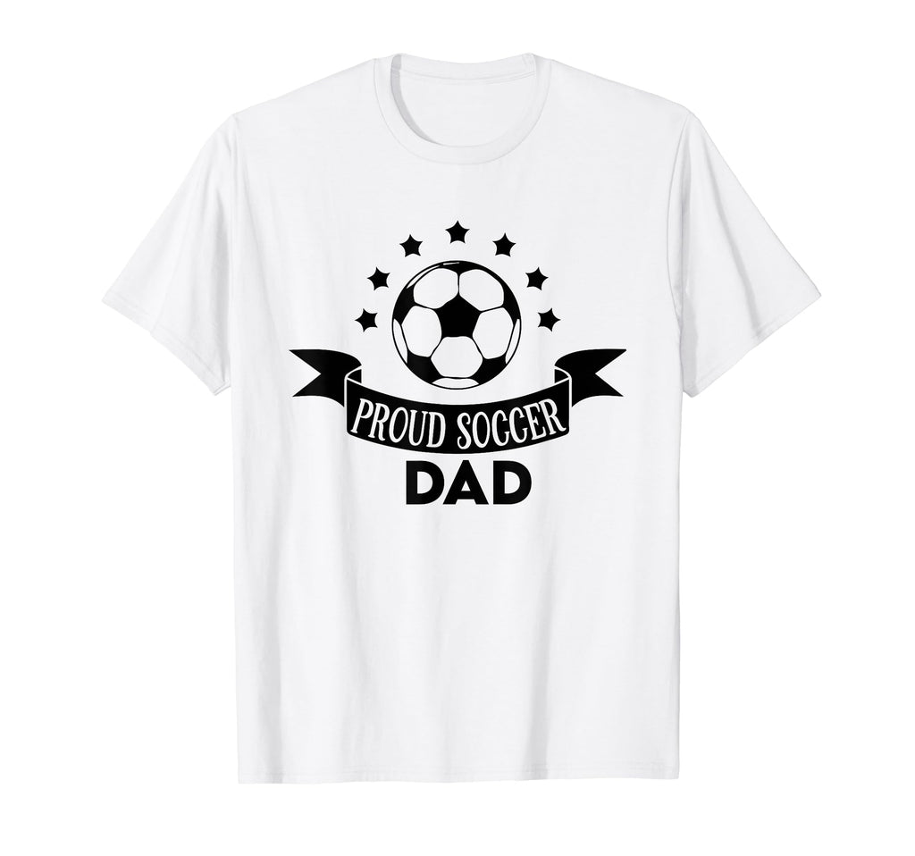 Proud Soccer Dad Father Sport Soccer T-Shirt - Minimalist Print for Adults