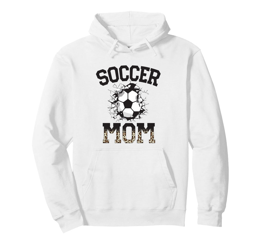 Womens Soccer Leopard Mom Soccer Mom Hoodie - Minimalist Print Men Women