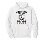 Womens Soccer Leopard Mom Soccer Mom Hoodie - Minimalist Print Men Women