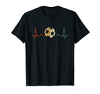Soccer Heartbeat Soccer Player T-Shirt - Casual Everyday Wear Men Women