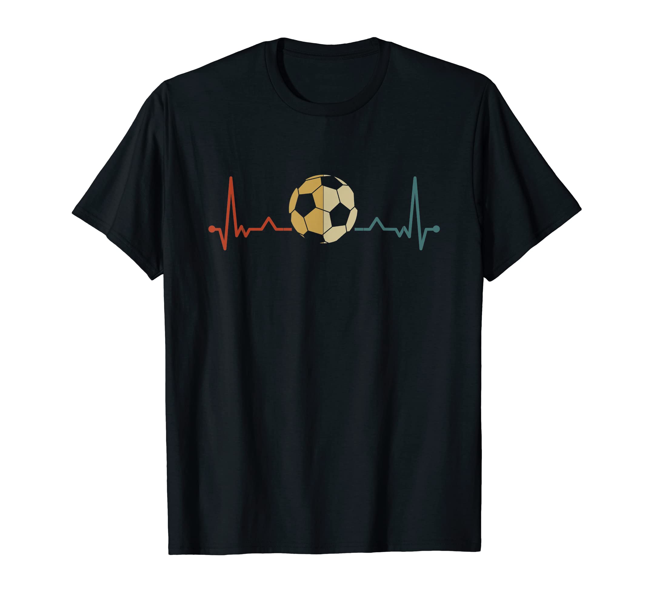 Soccer Heartbeat Soccer Player T-Shirt - Casual Everyday Wear Men Women