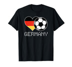 Germany Soccer German Flag Love T-Shirt - Unique Graphic for Adults