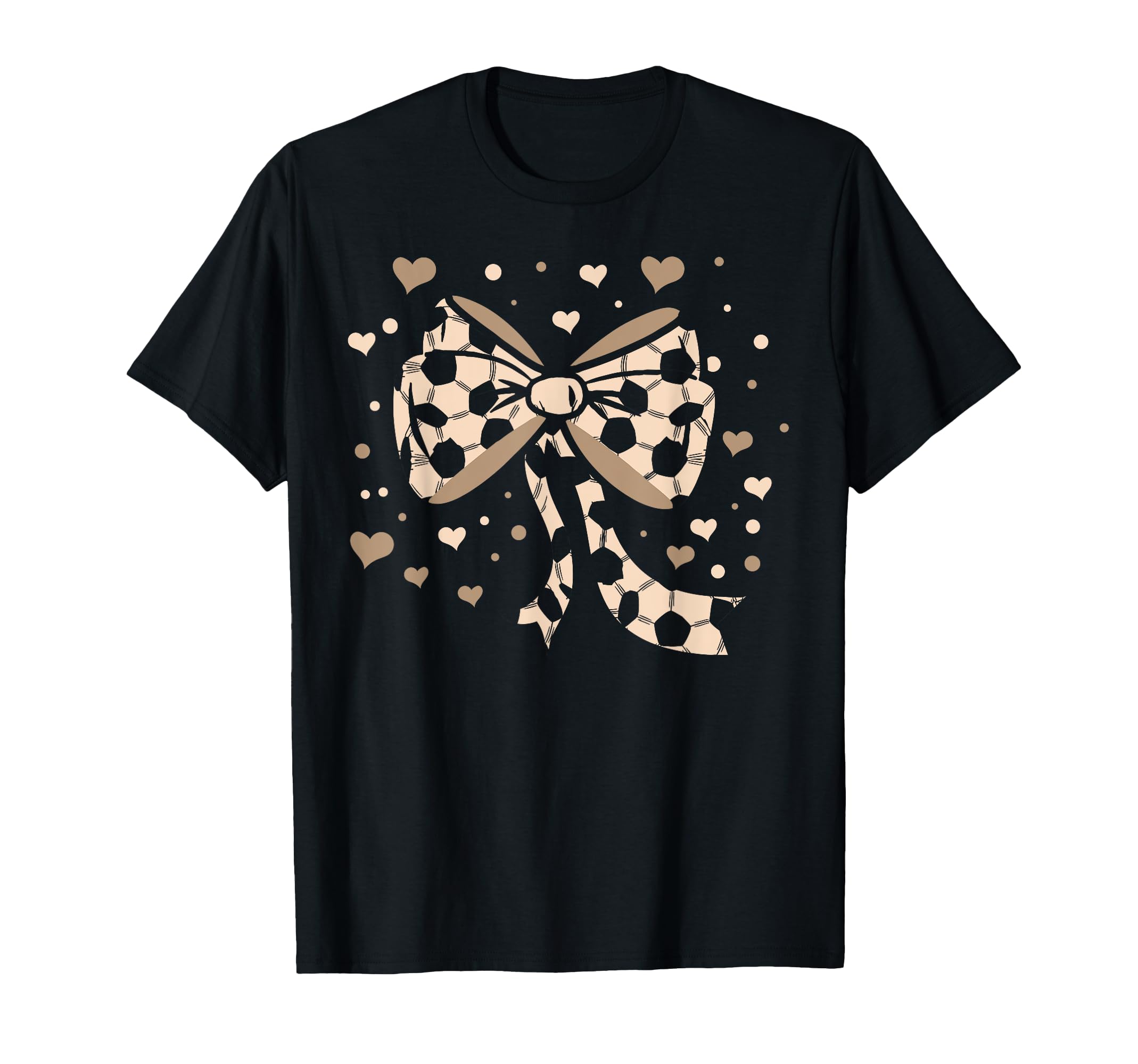Soccer Ball Coquette Bow Game Day Soccer T-Shirt - Unique Graphic Unisex