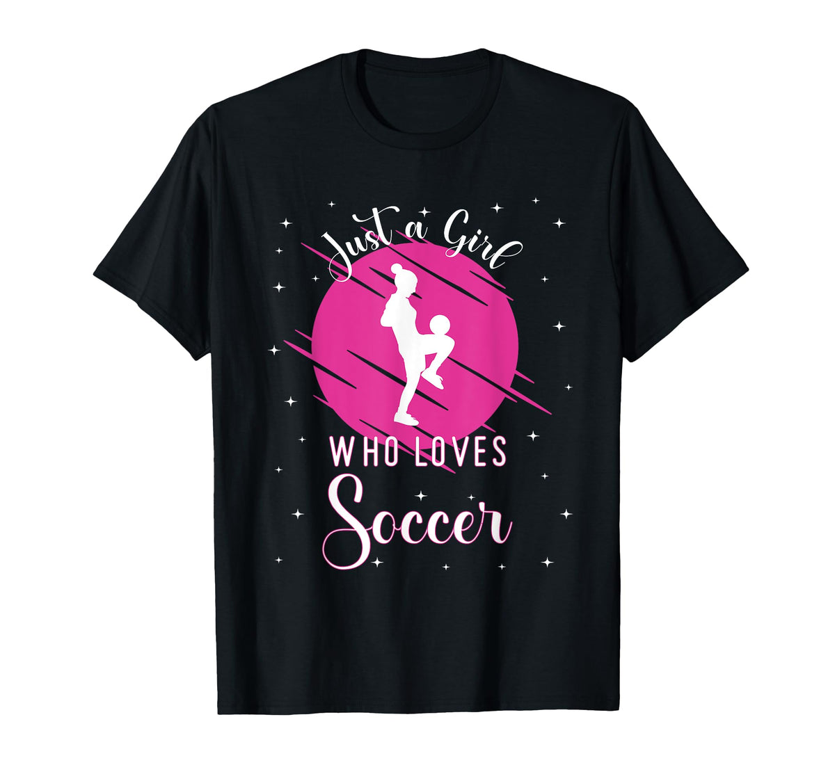 Just Who Loves Soccer Outfit T-Shirt - Aesthetic Graphic Unisex