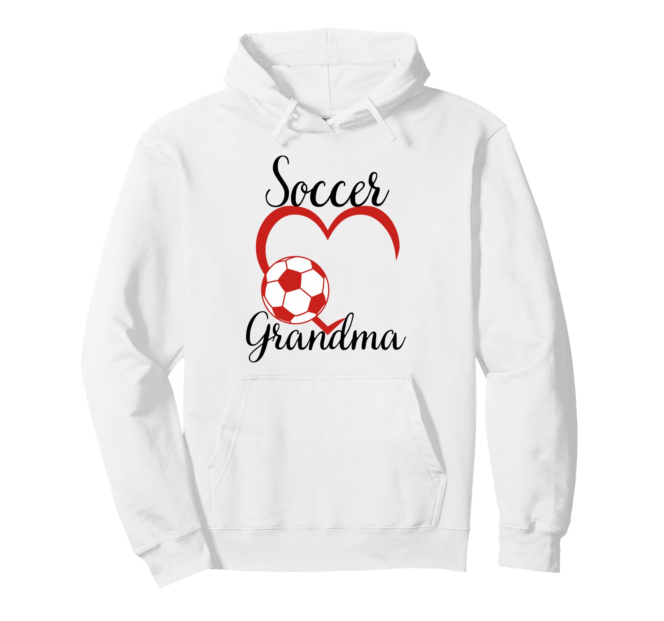 Funny Grandma Proud Soccer Lover Nana Red Hoodie - Unique Graphic Unisex