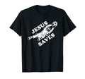 Jesus Saves Soccer Goalie T-Shirt - Trendy Graphic Unisex