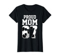 Womens Proud Mom Soccer Player Number 67 T-Shirt - Custom Art Print Unisex