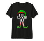 Matching Family Group Soccer Elf Tri T-Shirt - Graphic Print for Adults