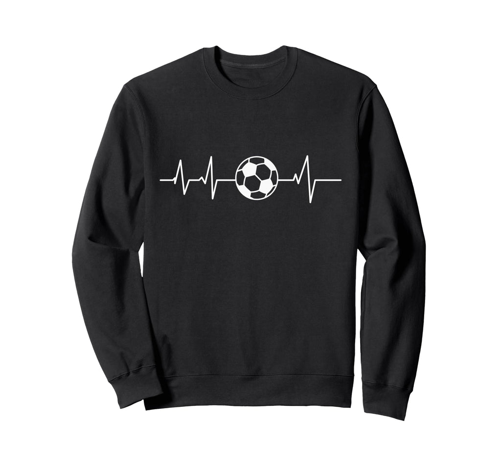 I Love Soccer Heartbeat Sweatshirt - Aesthetic Graphic Unisex