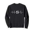 I Love Soccer Heartbeat Sweatshirt - Aesthetic Graphic Unisex