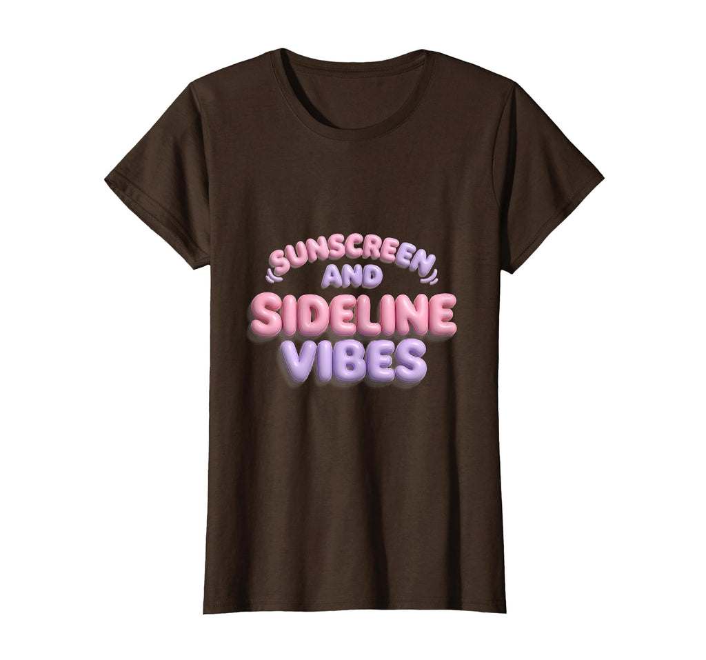 Sunscreen And Sideline Vibes Soccer Mom T-Shirt - Minimalist Print Unisex