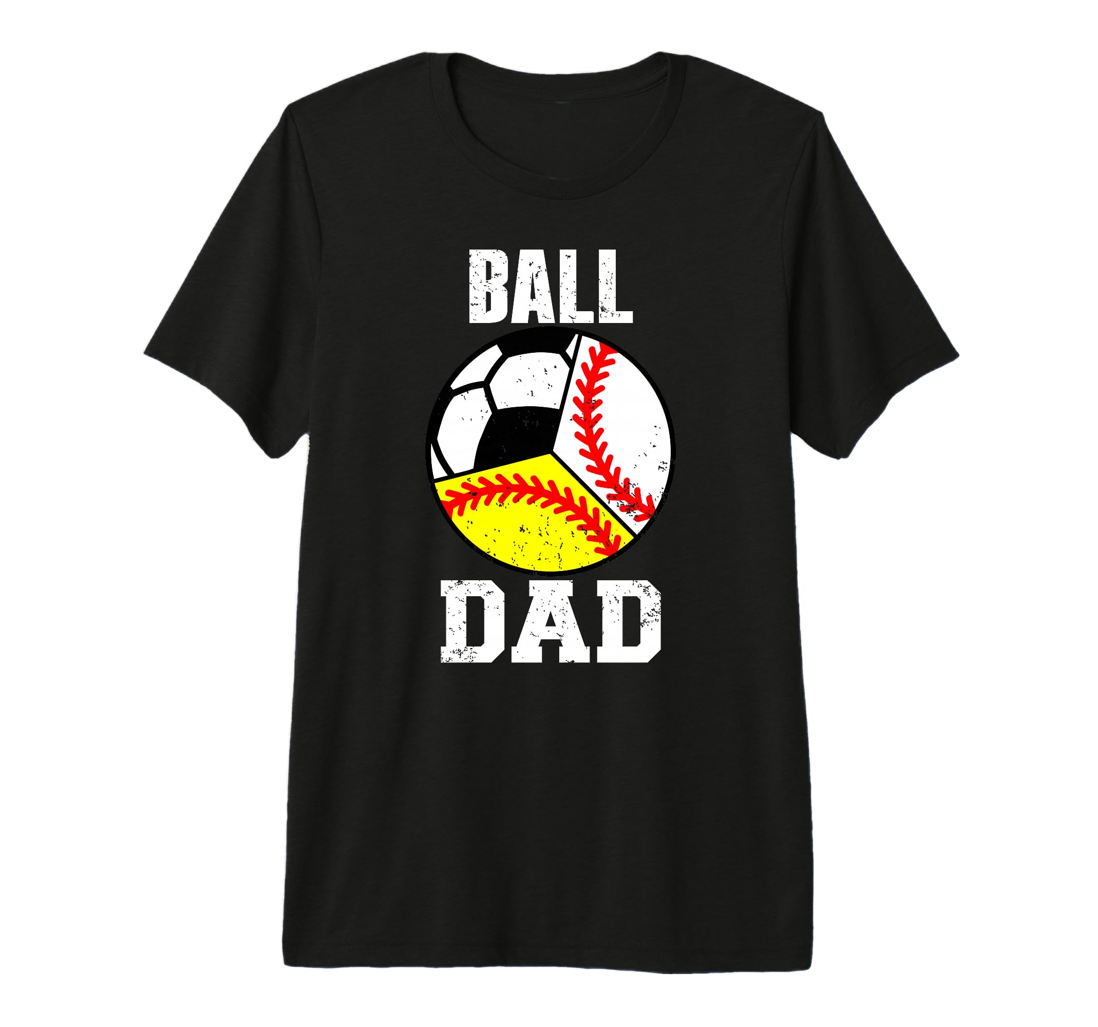 Mens Ball Dad Funny Baseball Softball T-Shirt - Graphic Print Unisex