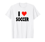 I Love Soccer Heart Soccer Futbol Field T-Shirt - Trendy Graphic Unisex