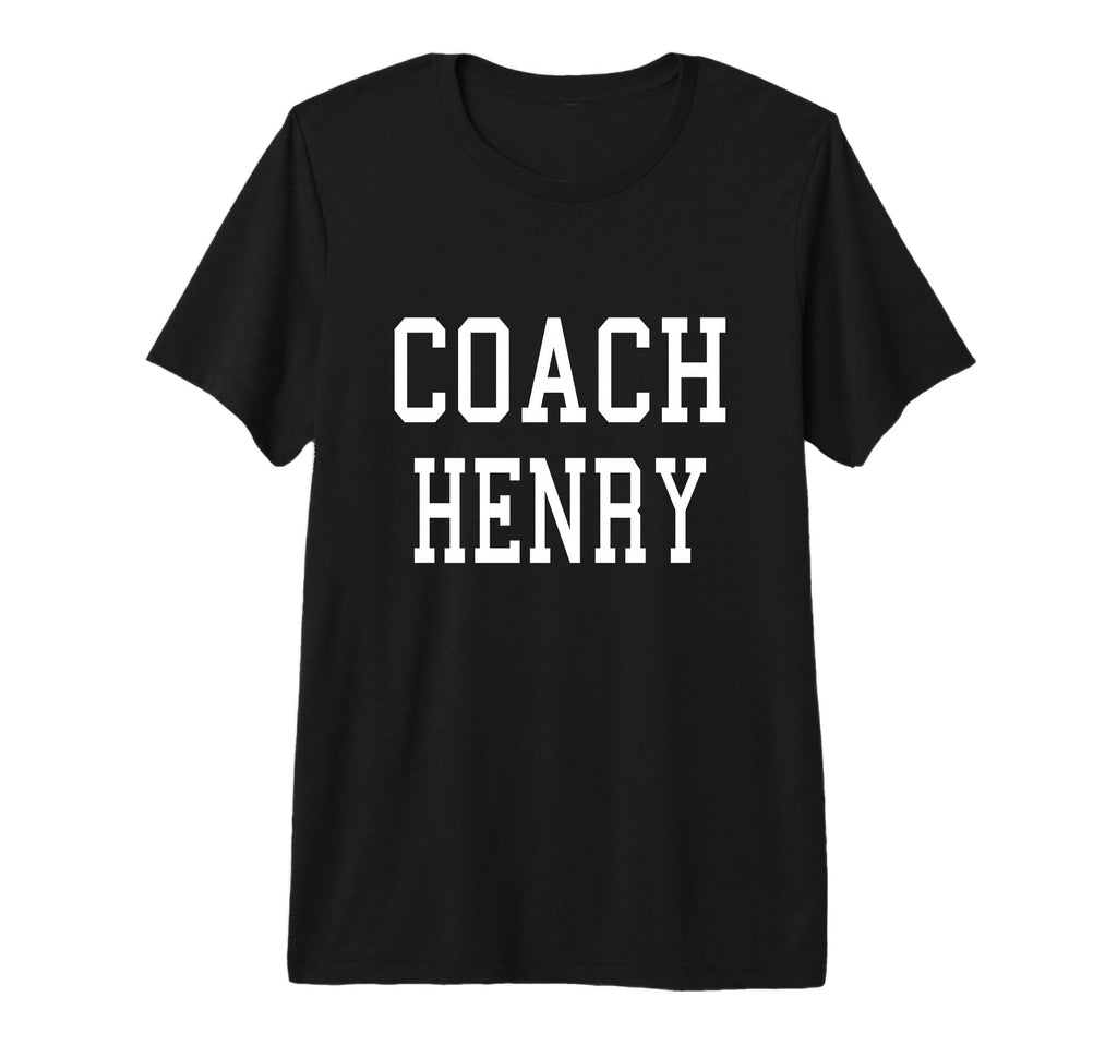 Coach Henry Custom Football Soccer T-Shirt - Novelty Apparel Men Women