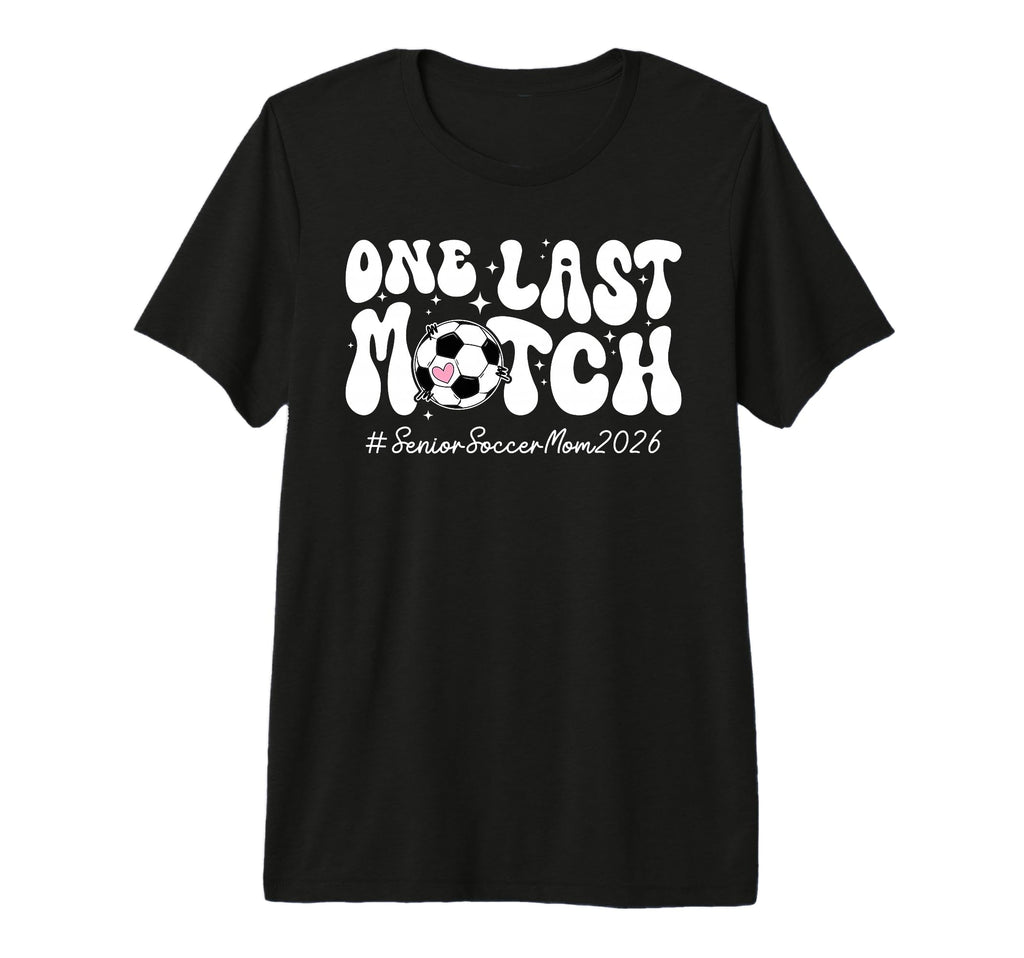Groovy Soccer Senior Mom 2026 Soccer T-Shirt - Casual Everyday Wear Unisex