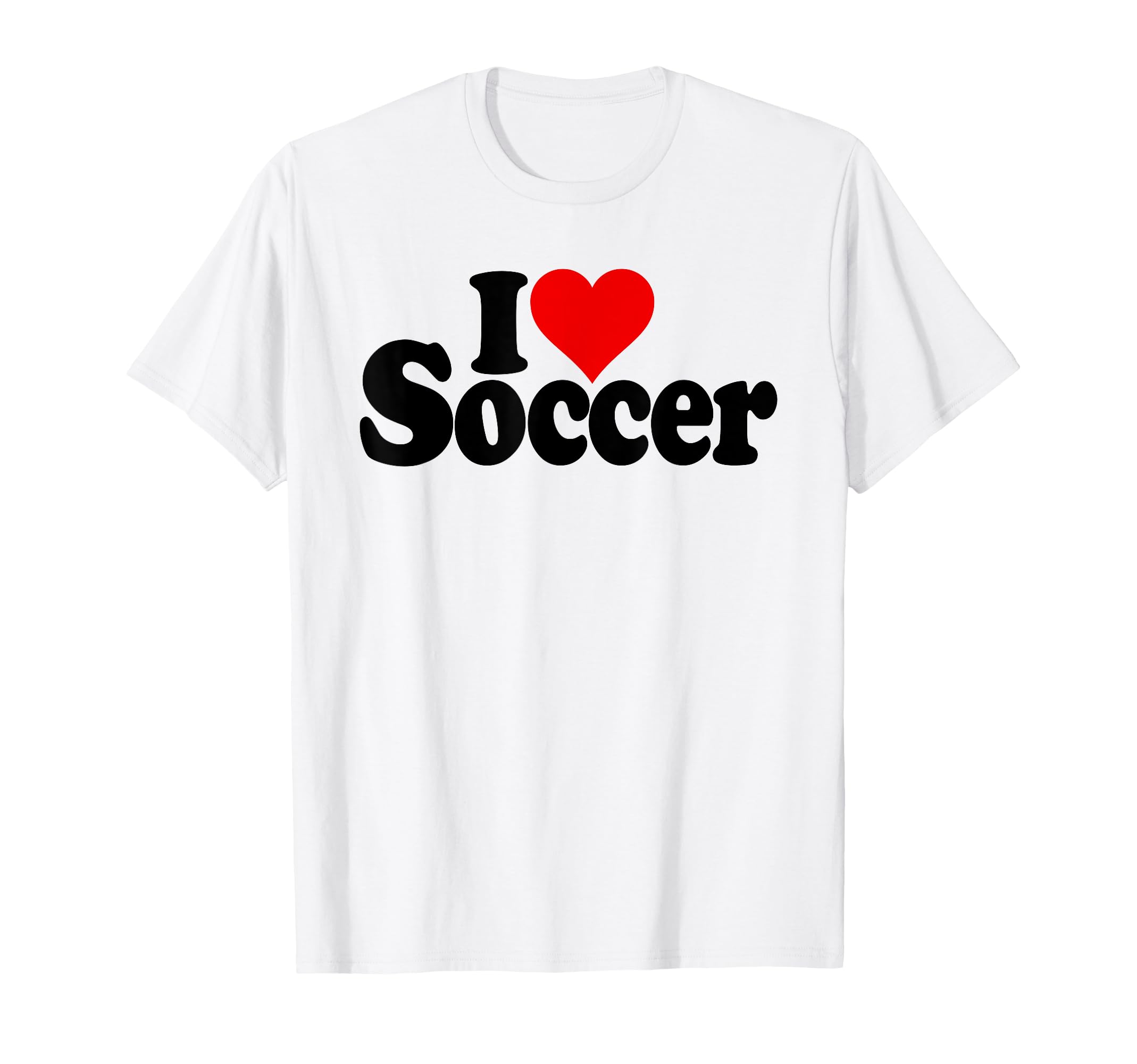 I Love Heart Soccer Football Sports T-Shirt - Casual Everyday Wear Unisex