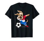 Dabbing Dog Panama Soccer Jersey T-Shirt - Custom Art Print for Adults