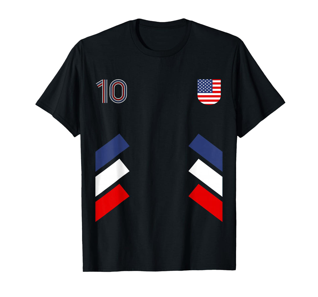 Retro10 American Football Usa Soccer T-Shirt - Novelty Apparel for Adults