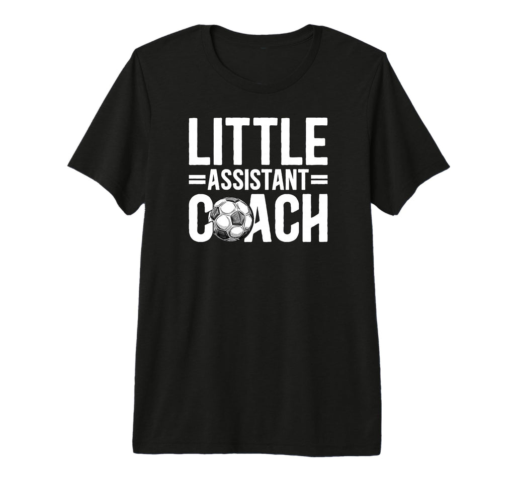 Little Assistant Coach Soccer T-Shirt - Casual Everyday Wear Unisex