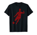 Soccer Player Typography Word Art T-Shirt - Custom Art Print Men Women