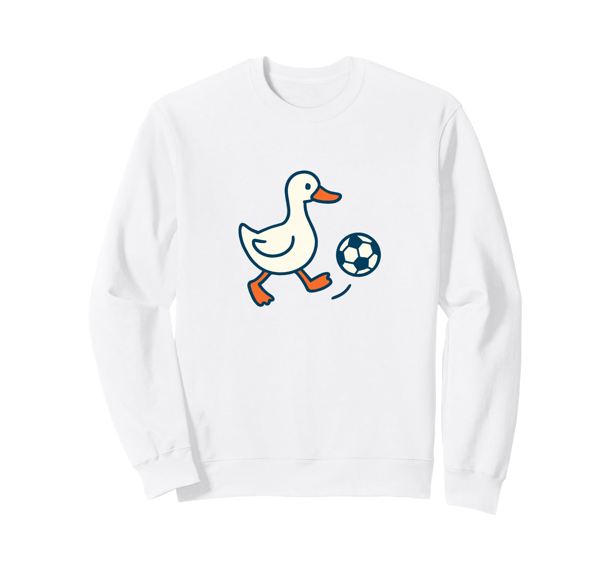 Minimalist Soccer Duck Football Sweatshirt - Novelty Apparel for Adults