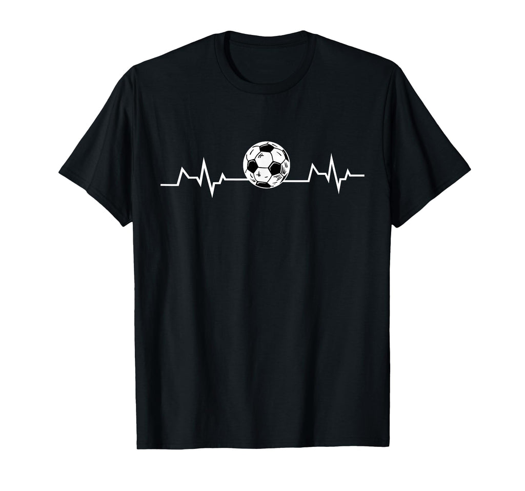 Soccer Heartbeat Soccer Lover Ball T-Shirt - Custom Art Print for Adults